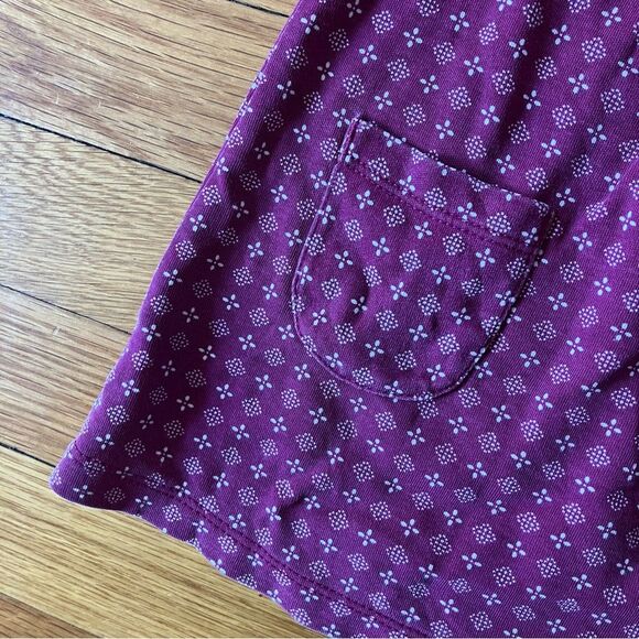 Tea Collection Maroon Cotton Print Dress 18-24 - Picture 4 of 5